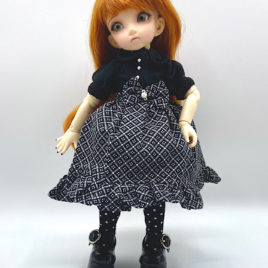 YoSD Gothic Pearls Lolita Skirt and Bow